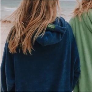 Daily drills terry navy hoodie dress coverup xs/s